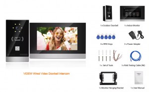 Video Intercom System TCP_IP Door Bell Electric WIFi Tuya Smart Cat 5 Network Audio Video Intercom Doorbell Camera for Villa